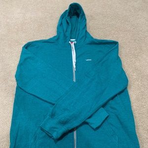 Vans Off The Wall Zipper Hood Sweater Teal Mens Size XL